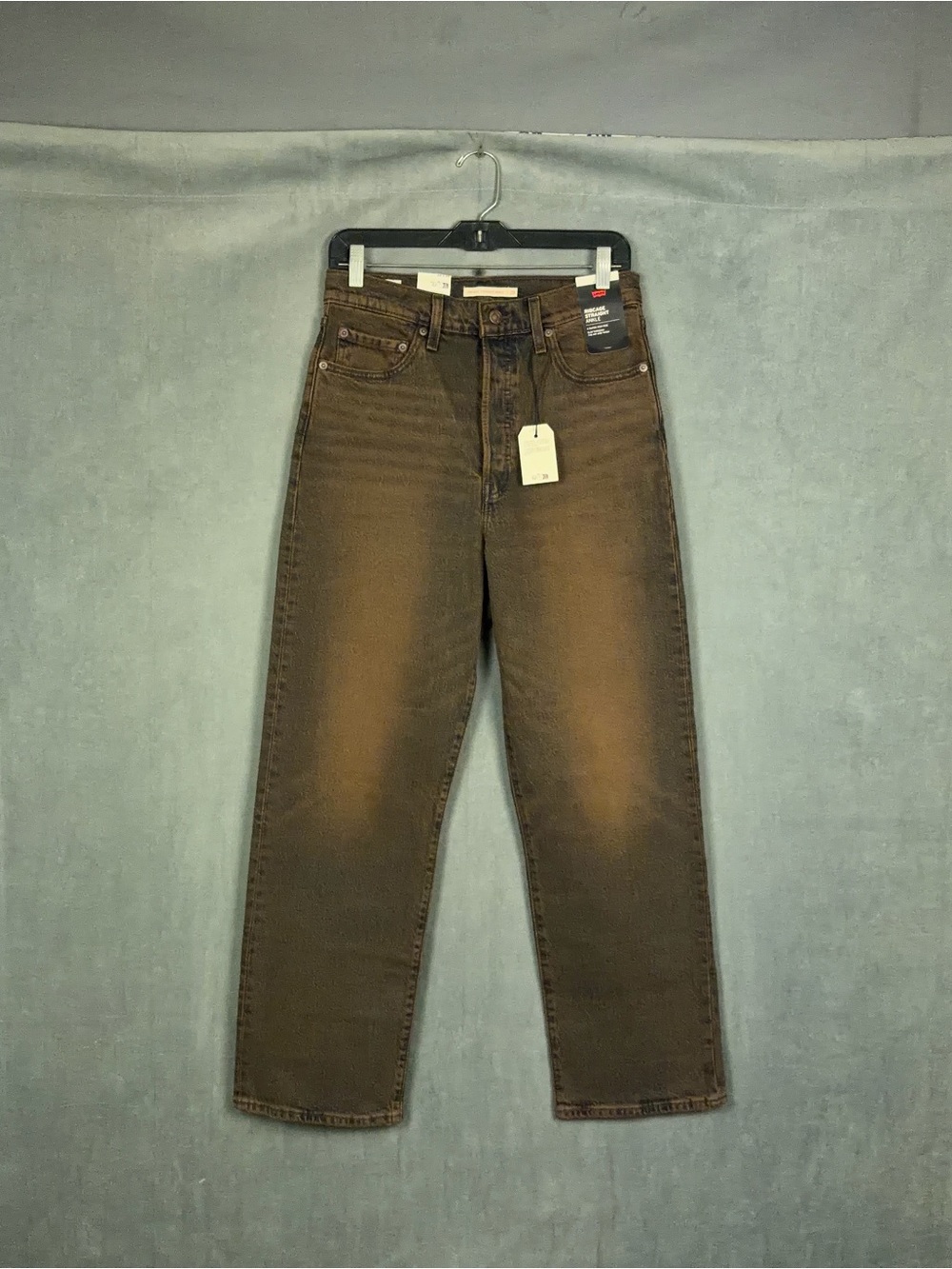 Levis Ribcage Straight Ankle Womens Jeans Size 29x29 Ranchera Brown High Rise